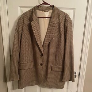 H&M Brown and Beige Blazer